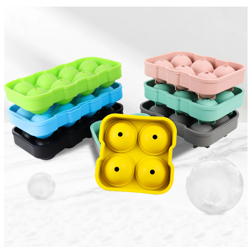 3D-vormige siliconen ijsblokjesvorm met deksel