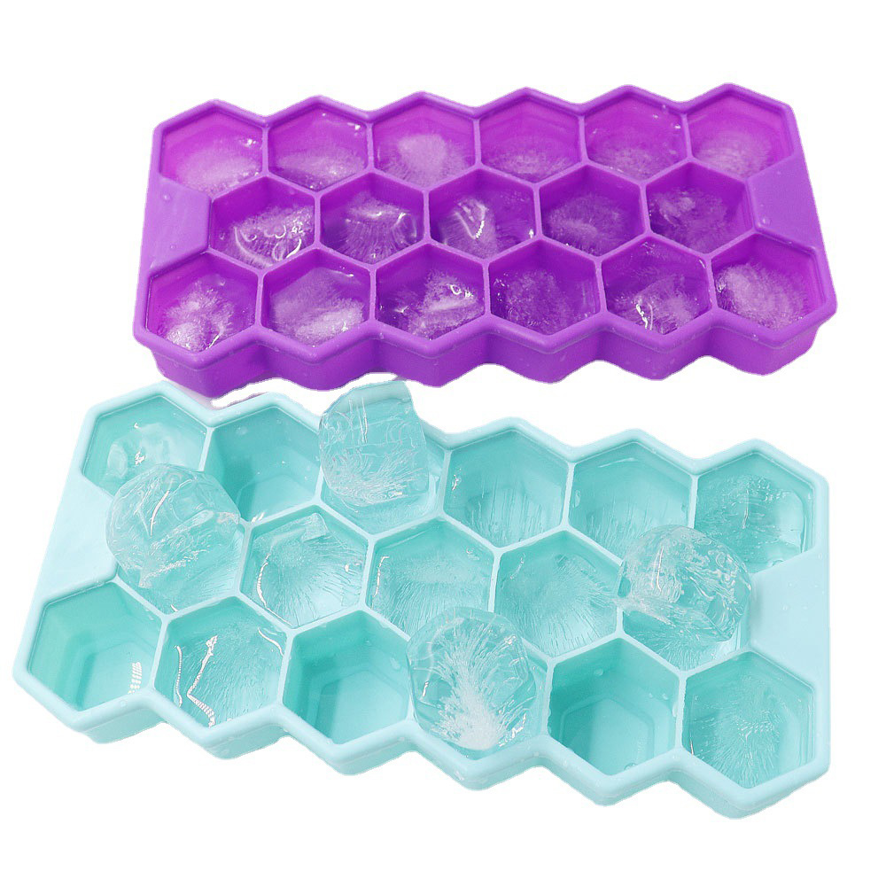17 Cavity Eco-vriendelijke siliconen ijsbakjes Easy Release Ice Cube Mold