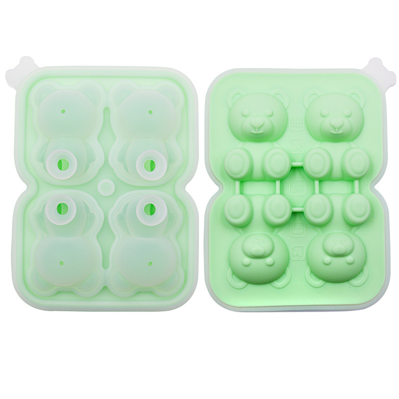 Bear Ice Cube Tray Maker Bpa-vrij Herbruikbare Easy Release Cute
