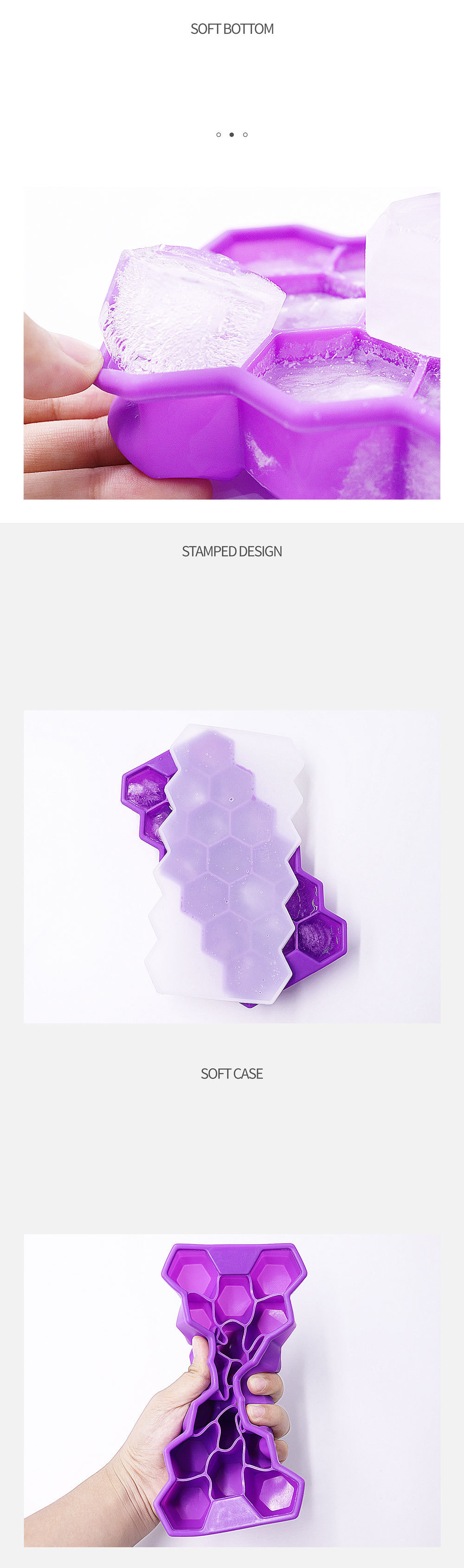 17 Cavity Eco-vriendelijke siliconen ijsbakjes Easy Release Ice Cube Mold