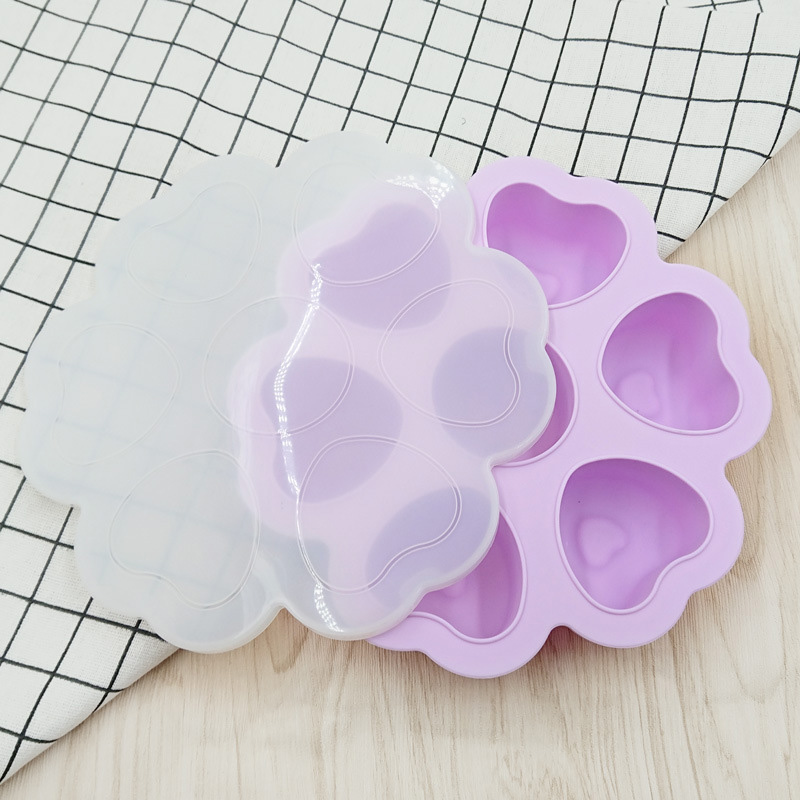 Aangepaste mini-hartvormen siliconen ijsblokjesvorm met deksels