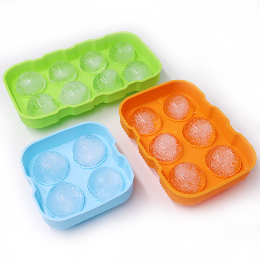 6 Holte Food Grade Ball Shape Silicone Ice Tray Silicone Round Shape
