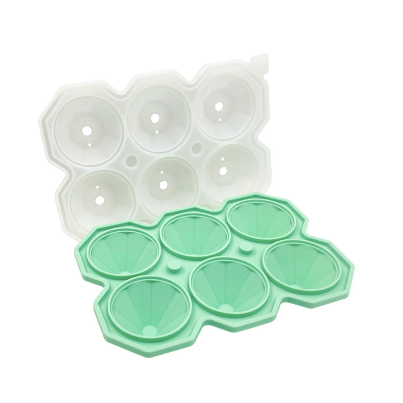 Diamantvormige BPA-vrije ijsblokjesvorm Easy Release siliconen ijsbakje met deksel