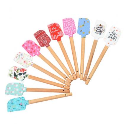 Silicone Spatulas with wooden handle